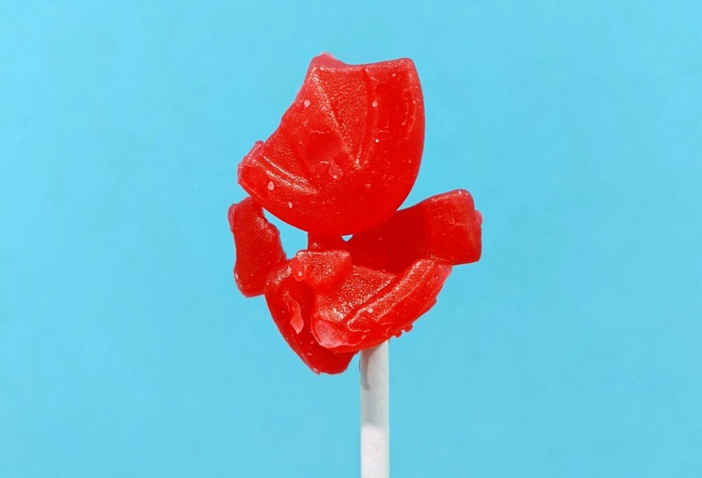 lollipop with red dye 3